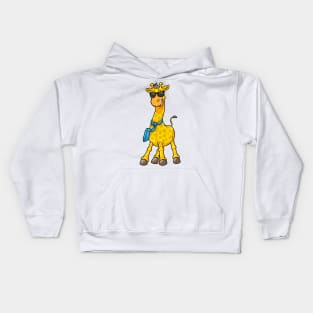 Giraffe with Sunglasses and Scarf Kids Hoodie